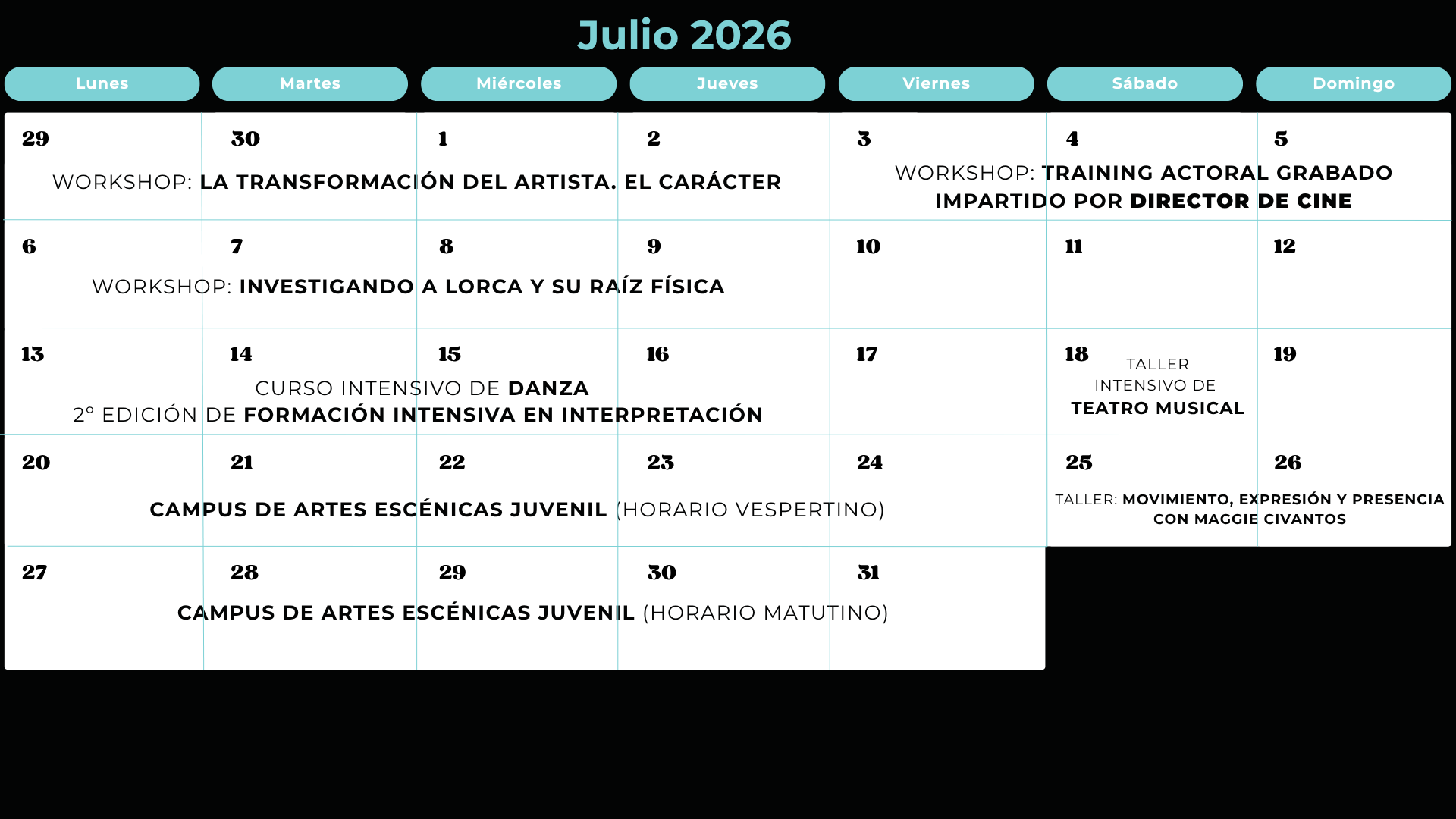 estudio profesional de artes escénicas